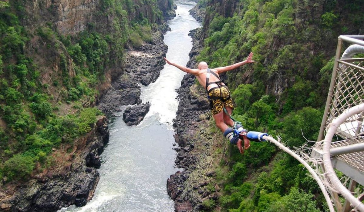 Bungee jump over the Batoka Gorge at Victoria Falls